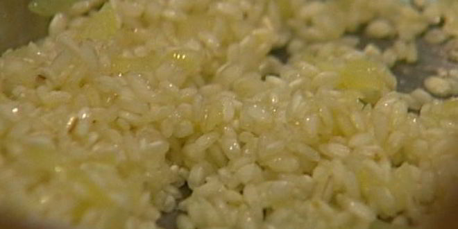 Рецепт ризотто с семгой