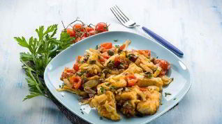 Рецепт Дорада в средиземноморском стиле с соусом тапенада