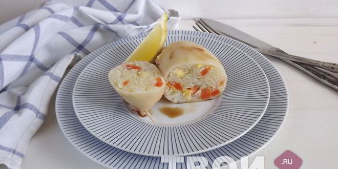 Рецепт фаршированный кальмар