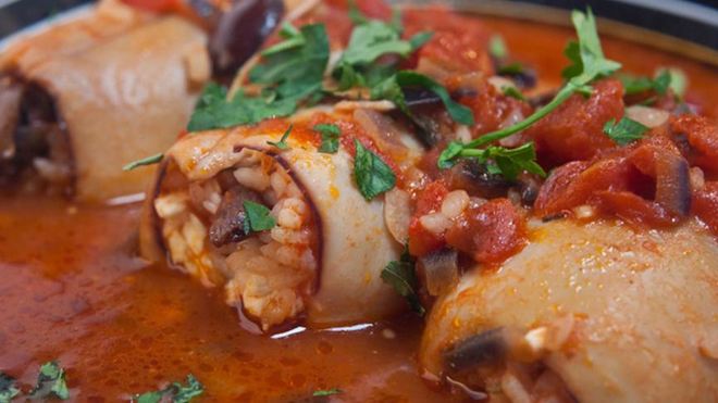 Рецепт Фаршированные кальмары