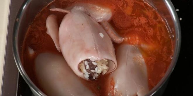 Рецепт фаршированные кальмары