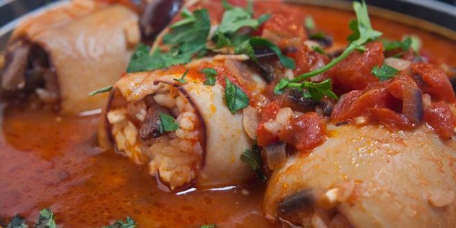 Рецепт фаршированные кальмары