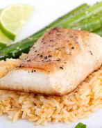 Филе судака, тушенное с рисом