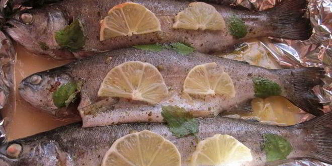 Рецепт форель радужная, запеченная в духовке