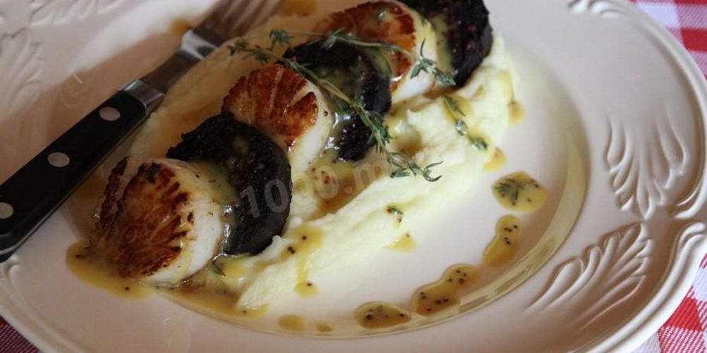 Как приготовить гребешки с кровяной колбасой