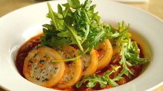 Рецепт Кальмары, фаршированные курицей и грибами