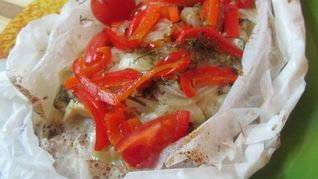 Рецепт Камбала, запеченная в пергаменте