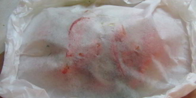 Рецепт камбала, запеченная в пергаменте