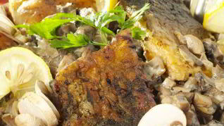 Рецепт Карп запеченный с грибами