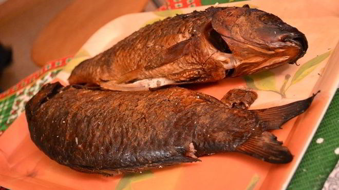 Рецепт Копченый карп
