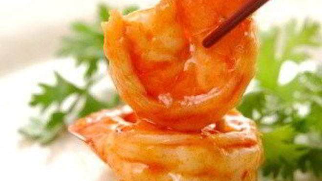 Рецепт Креветки в апельсиновым соусе