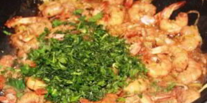 Рецепт креветки в соевом соусе с имбирем