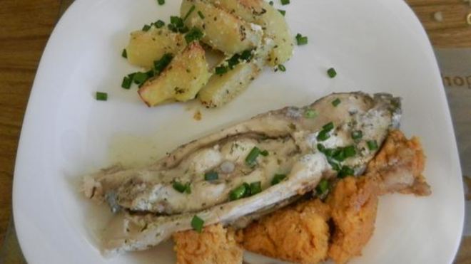 Рецепт Лещ с запеченым картофелем