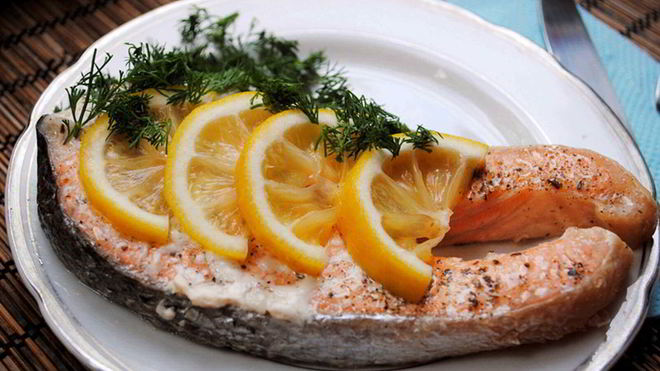Рецепт Лосось под чесночно-лимонным маринадом