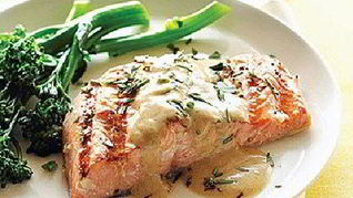 Рецепт Лосось под огуречным соусом