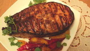 Рецепт Маринованная семга на гриле