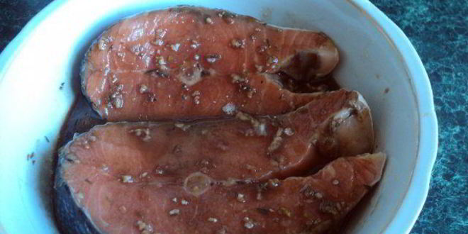 Рецепт маринованная семга на гриле