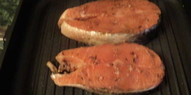 Рецепт маринованная семга на гриле
