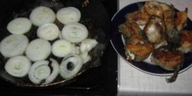 Рецепт минтай жареный с луком