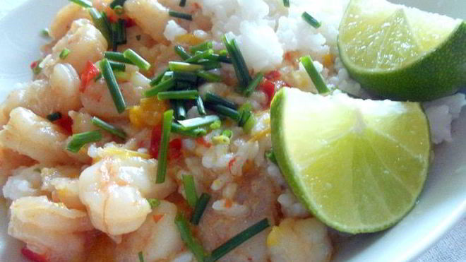 Рецепт Острые креветки в кокосовом молоке