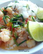 Острые креветки в кокосовом молоке