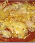 Пангасиус с картошкой в духовке