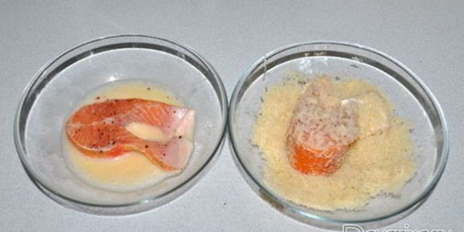 Рецепт радужная форель в сырной панировке