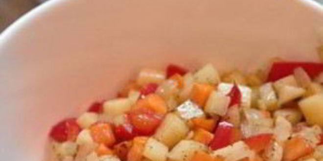 Рецепт рыба с овощами, запеченная в фольге