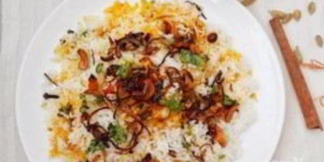 Рецепт рыба с пряным рисом и орехами