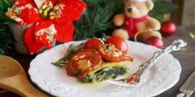 Рецепт рыба в духовке со шпинатом и помидорами