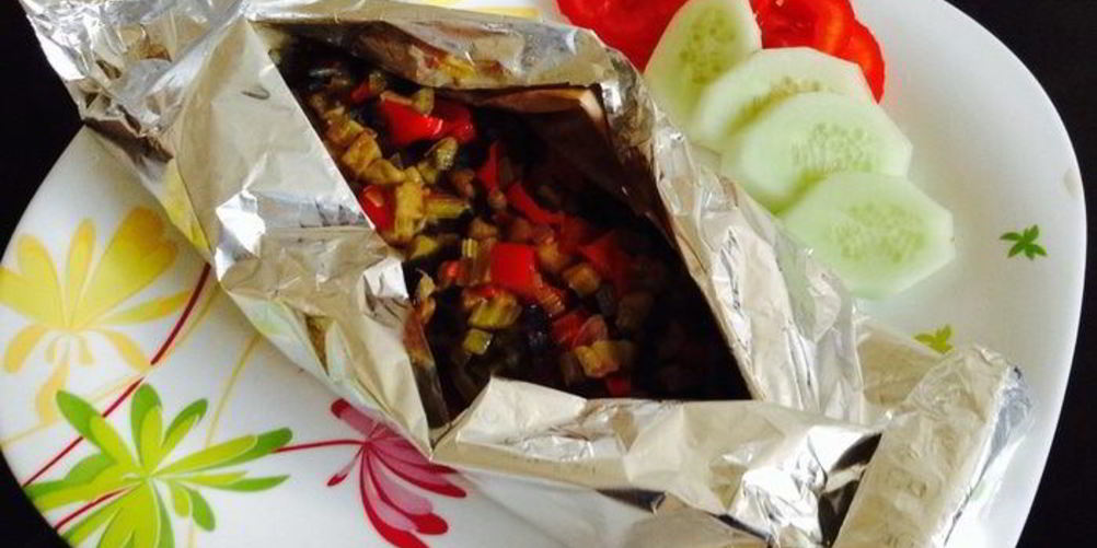 Рецепт рыба с овощами, запеченная в фольге