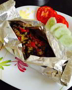 Рыба в конверте с овощами