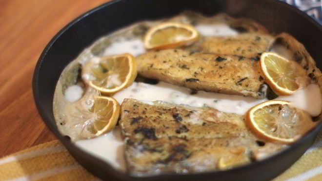 Рецепт Рыба в сметанном соусе в духовке