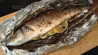 Рецепт Рыба, запеченная с розмарином