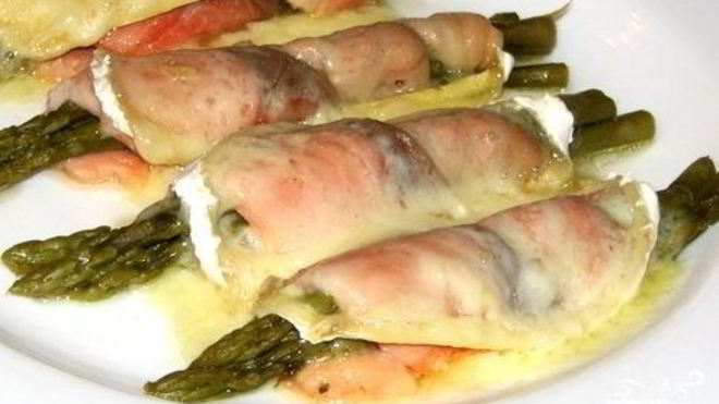 Рецепт Семга со спаржей