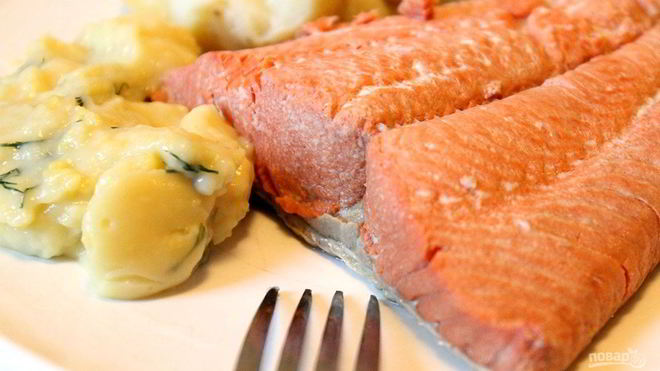 Рецепт Семга вареная