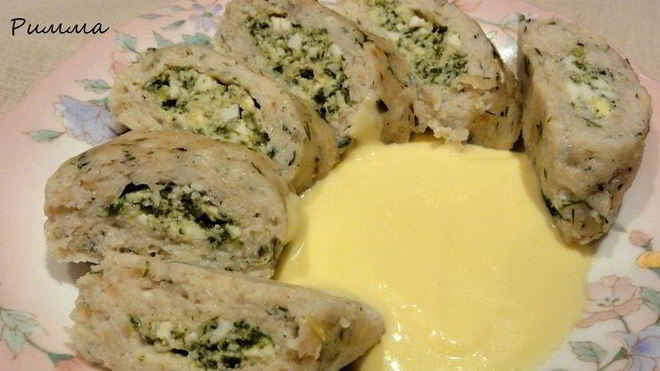 Рецепт Тельное из судака на пару с соусом Сабайон