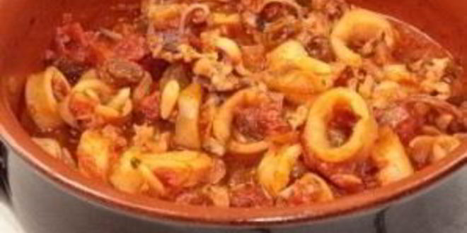 Рецепт тушеные кальмары в соусе