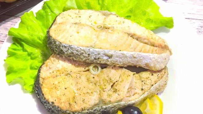 Рецепт Запеченная семга с лимоном