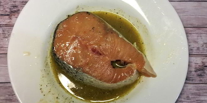 Рецепт запеченная семга с лимоном