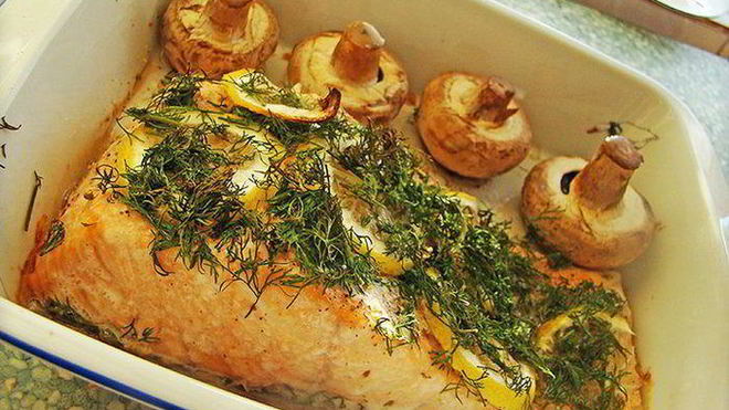 Рецепт Запеченная семга