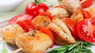 Рецепт Домашний шашлык из курицы с помидорами
