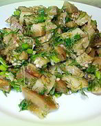 Грузинская закуска к шашлыку Баклажаны на мангале