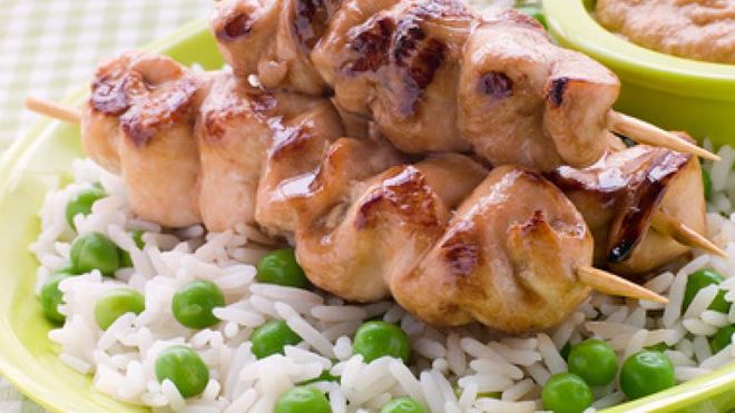 Рецепт Куриный шашлык с рисом
