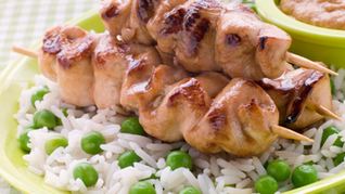 Рецепт Куриный шашлык с рисом