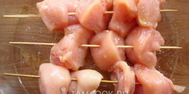 Рецепт куриный шашлык в зеленом маринаде