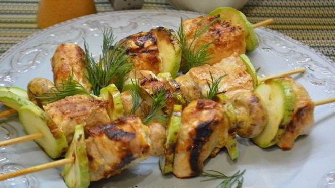Рецепт Куриные шашлычки в имбирно-цитрусовом маринаде