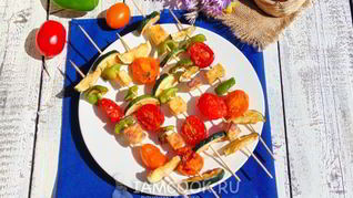 Рецепт Овощные мини-шашлычки по-гречески
