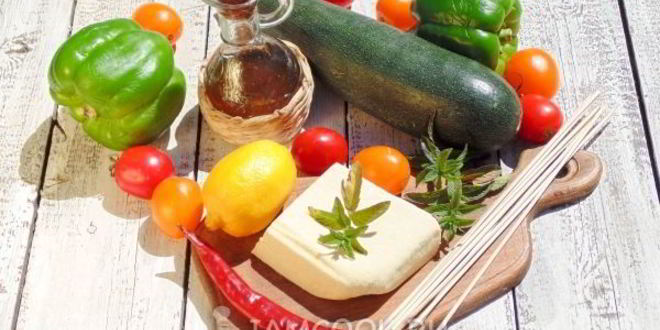 Рецепт овощные мини-шашлычки по-гречески