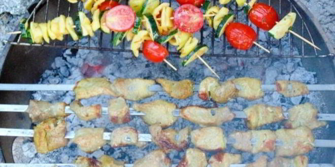 Рецепт овощные мини-шашлычки по-гречески
